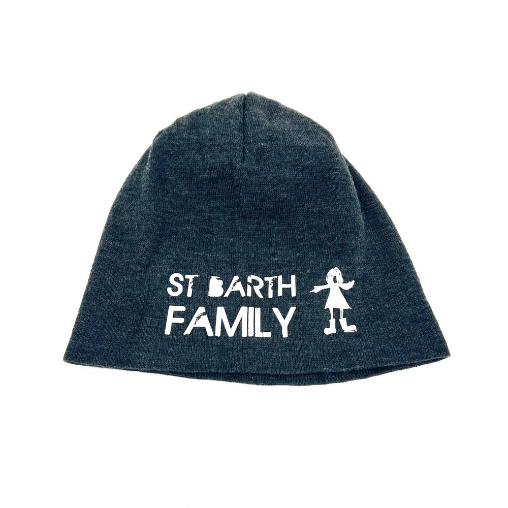 St Barth Family Le Ti Winter Ski Beanie Hat Gray